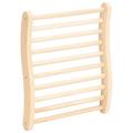 vidaXL Solid Wood Pine S-Shape Sauna Backrest Wooden Bench