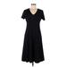 Eddie Bauer Active Dress - A-Line: Black Print Activewear - Women's Size Medium