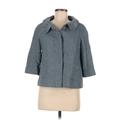 Ann Taylor LOFT Blazer Jacket: Short Teal Jackets & Outerwear - Women's Size 8