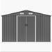 AOOLIVE 10X8 FT Outdoor Storage Shed in Gray | 76.1 H x 119.56 W x 94.88 D in | Wayfair AOOWLS-315-W1212S00031