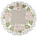 Ophelia & Co. Vannessa Floral Round Gold Daisy on Sage Green Polyester Table Topper Doily Polyester in Gray | 23 W x 23 D in | Wayfair