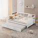 Lark Manor™ Seelyville Size Daybed Wood Bed w/ Seelyville Size Trundle Wood in White | 35.4 H x 41.2 W x 78.2 D in | Wayfair