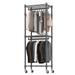 Rebrilliant Hico 24" Metal Rolling Clothing Rack Metal in Black | 81 H x 24 W x 17 D in | Wayfair 49F1B56B40C648CF83B96BA787F897A1