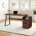 17 Stories Hana 65.3" W Rectangle Computer Desk Wood in Brown | 30 H x 65.3 W x 23.6 D in | Wayfair 4B837E49DCB84BDB84C20DCFEF943849