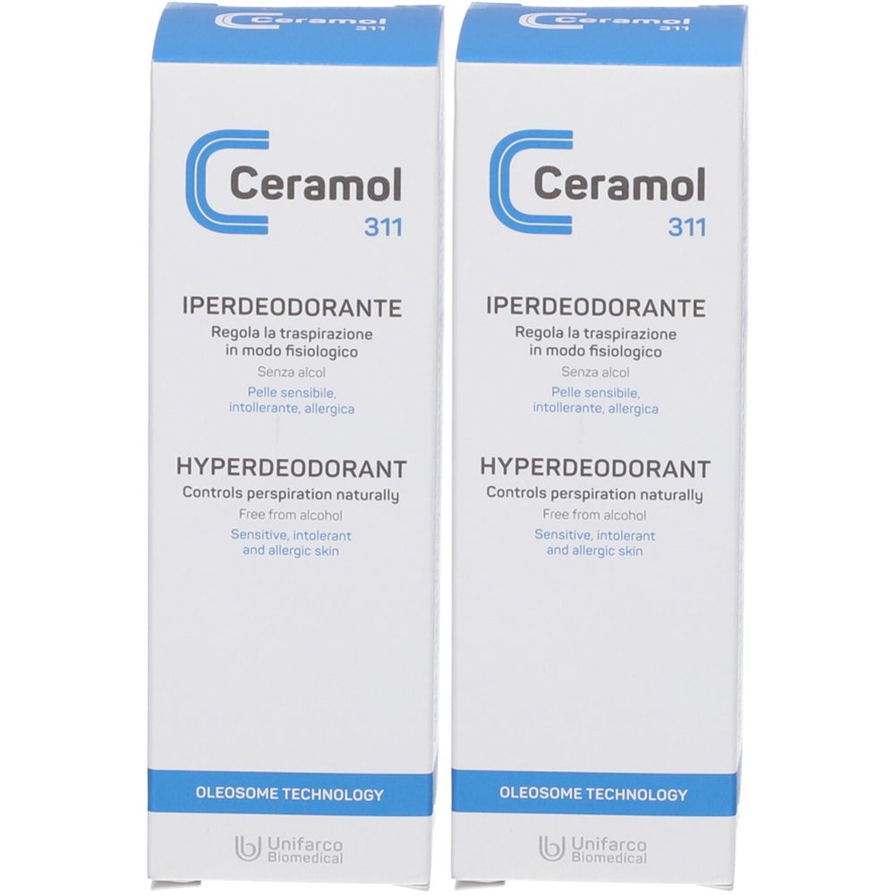 Ceramol 311 Iperdeodorante 2x75 ml Deodorante Spray