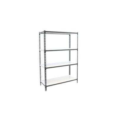 PROREGAL Schwerlastregal MID METAL SHARK | HxBxT 150x100x30cm | Fachlast 180kg | Anthrazit-Weiß | Regal Standregal Werkstattregal Lagerregal Image