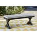 Signature Design by Ashley Beachcroft Black / Light Gray Outdoor Bench with Cushion - 54" W x 17" D x 20.38" H