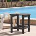 LIVOOSUN Patio Adirondack Plastic Wood Outdoor Side Table for Deck