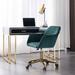 Velvet Adjustable Height Home Office Swivel Chair with Universal Wheel