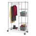 Whitmor 6058-4320-BB Commercial Grade Chrome 4-shelf Rolling Garment Rack