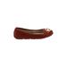 MICHAEL Michael Kors Flats: Brown Print Shoes - Women's Size 7 1/2 - Round Toe