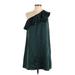 Madewell Casual Dress - Party One Shoulder Sleeveless: Green Print Dresses - Women's Size 0