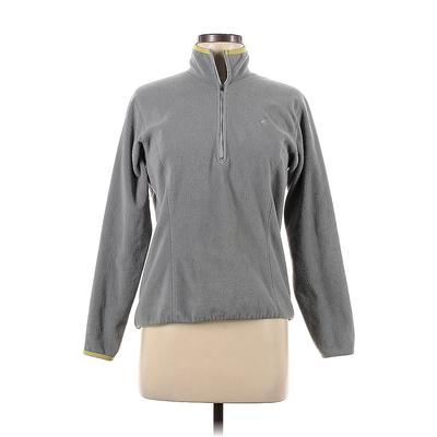 Eastern Mountain Sports Fleece Jacket: Short Gray Print Jackets & Outerwear - Women's Size Medium