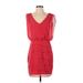 Laundry by Shelli Segal Cocktail Dress - Popover: Red Dresses - Women's Size 4