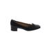 Bally Flats: Pumps Chunky Heel Classic Black Solid Shoes - Women's Size 9 1/2 - Almond Toe