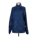 Columbia Windbreaker Jacket: Mid-Length Blue Print Jackets & Outerwear - Women's Size Small