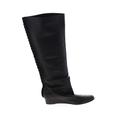 MICHAEL Michael Kors Boots: Slouch Wedge Casual Black Solid Shoes - Women's Size 9 1/2 - Round Toe