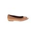 Bottega Veneta Flats: Tan Print Shoes - Women's Size 36.5 - Peep Toe