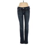 True Religion Jeans - Low Rise Skinny Leg Boyfriend: Blue Bottoms - Women's Size 25 - Sandwash