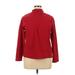 Lands' End Zip Up Hoodie: Red Solid Tops - Women's Size 14