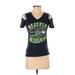 NFL Short Sleeve T-Shirt: Black Tops - Women's Size Small