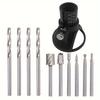 11pcs Woodworking Locator Set With Drill Bit, Power Tools Accessories