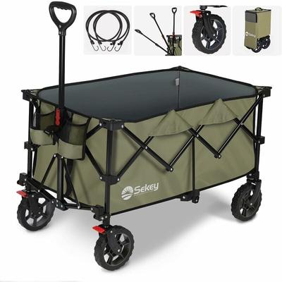 Xxl Bollerwagen Faltbar 200L 150KG Tragkraft, Faltbarer Bollerwagen Geländetauglich mit Bremsen, Image