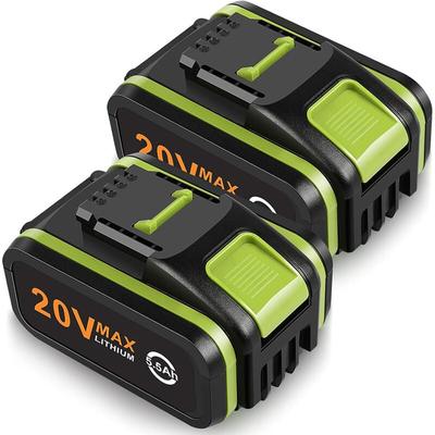 2Packs 20V 5500mAh Akku für Worx WA3553 Li-Ion Akku Ersatz für Worx WA3760 WA3765 WA3883 WA3869