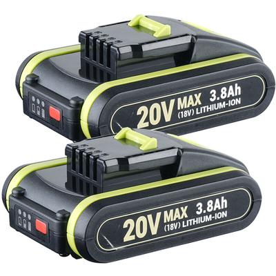 2X 3800mAh Akku für Worx Akku 20V WA3551 Wiederaufladbarer Li-ion Akku WA3553 WA3556 WA3553 WA3572