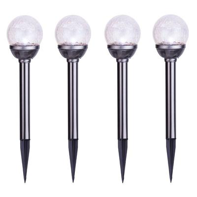 Buvtec LED-Solar-Steckleuchten, Crakleglas, 4er Set Image