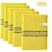 BLUESON 5 Pcs Korean Italy Asian Exfoliating Bath Washcloth Body Scrub Shower Soft Towel Yellow