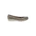 Cole Haan Flats: Ballet Wedge Casual Gray Solid Shoes - Women's Size 7 1/2 - Round Toe