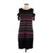 White House Black Market Casual Dress: Black Stripes Dresses - New - Women's Size Medium