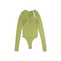 ASOS Bodysuit: Green Print Tops - Women's Size X-Small