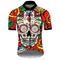 Homme Maillot de cyclisme Crâne À Motifs Crâne de sucre Manche Courte Cyclisme Maillot Top avec 3 poches arrière VTT Vélo tout terrain Cyclisme sur route Cyclisme Séchage Rapide Résistant aux UV