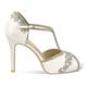 Femme Chaussures de mariage Chaussures habillées Lolita Mariage Soirée Talons de mariage Chaussures de mariée Chaussures de demoiselle d'honneur Fleur de satin Plateau Talon Aiguille Bout ouvert