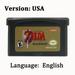 Zelda GBA Game Cartridge 32 Bit Video Game Console Legend Of Zelda Game Card Link To The Past Awakening DX Minish Cap USA-FOUR SWORDS
