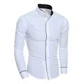 Homme Hommes Chemise Chemise en lin et coton Chemise boutonnée Chemise décontractée Chemisette Chemise d'été Noir Blanche Gris manche longue Plein Mao Vacances Casual Quotidien Vêtement Tenue Mode