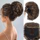 chignon en désordre morceau de cheveux peigne cordon de cheveux chignon morceau de cheveux vague cheveux bouclés petits pains cordon de cheveux chignon avec peigne clip chignon chignon de cheveux en