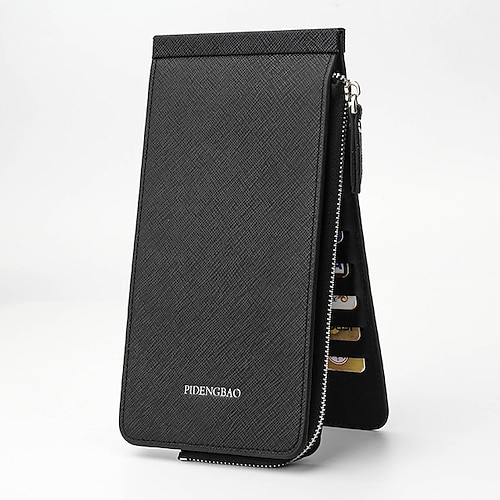 Portefeuille long pour femmes/hommes porte-cartes à zip pochette slim portefeuille à monnaie et cartes de crédit sac et étui à cartes de crédit