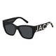 Marc Jacobs Unisex Marc 695/S 80s 55/16/145 Women's Sunglasses, 80S/2K Black White, 55