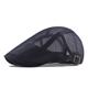 Homme Casquette Plate Casquette Gavroche Chapeau Gavroche Noir Bleu foncé Poly coton Voyage Plage Extérieur Vacances Plein Ajustable Mode