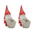 Melrose International Raincoat Garden Gnome Statue with Wheelbarrow Planter 24.75 H