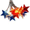 WANYNG Star String Lights for Independence Day Decor Red White Blue Lights Indoor Led Icicle Lights Outdoor 50 Ft Bulb String Lights Led