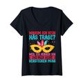 Damen Karneval Party Fasching Kostüm Karneval Kostüm Damen T-Shirt mit V-Ausschnitt