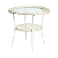 Brylanehome Roma All-Weather Wicker Side Table White