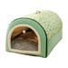 XEOVHV Dog Bed House 2 in 1 Extra Large Pet Winter House Foldable Dog House Kennel Bed Mat Winter Warm Cat Nest Puppy Cave Sofa Pet Products (Green)