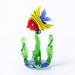 Glass Miniature Figurines Hand Blown Glass Fish Tank Water Grass Fish Art Ornaments Home Decor Accessories Giftstyle:style3;