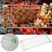 UAEBM Stainless Steel Barbecue Net Portable Oven Grill Net Durable Easy to Clean 304 Stainless Steel Rounded Design 24Ã—9Ã—2cm A