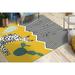 Bright Yellow Cat Rug Yellow Rug Modern Rugs Outdoor Rug Decorative Rug Large Rug Non Slip Rug Personalized Rug Minimal Soft Rug 3.3 x9.2 - 100x280 cm